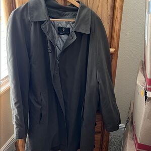 Bill Blass Men's Army Green Short Trench/Rain Coat